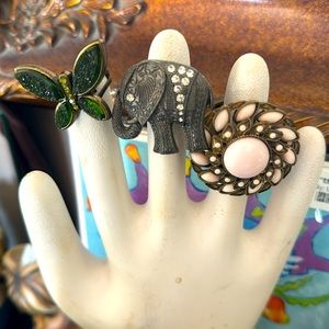 Vintage ring bundle of three